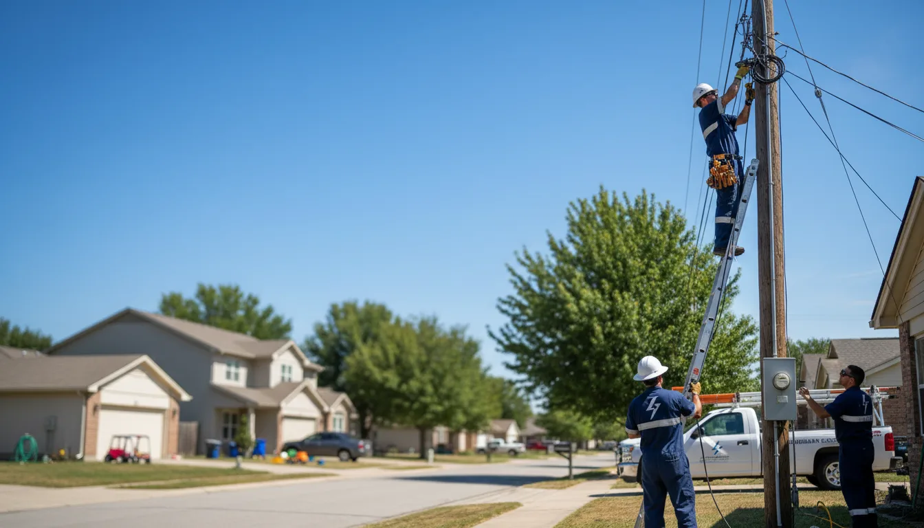 Residential electrician providing installation services in Utica, SD